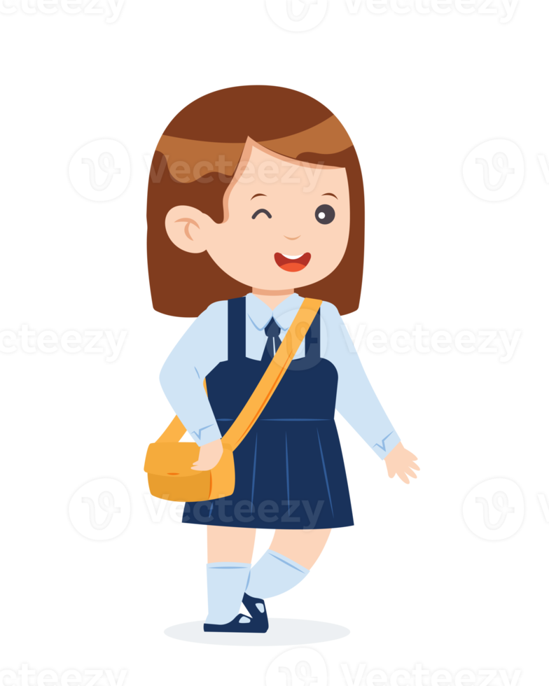 character student in school uniform png