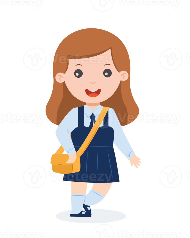 character student in school uniform png