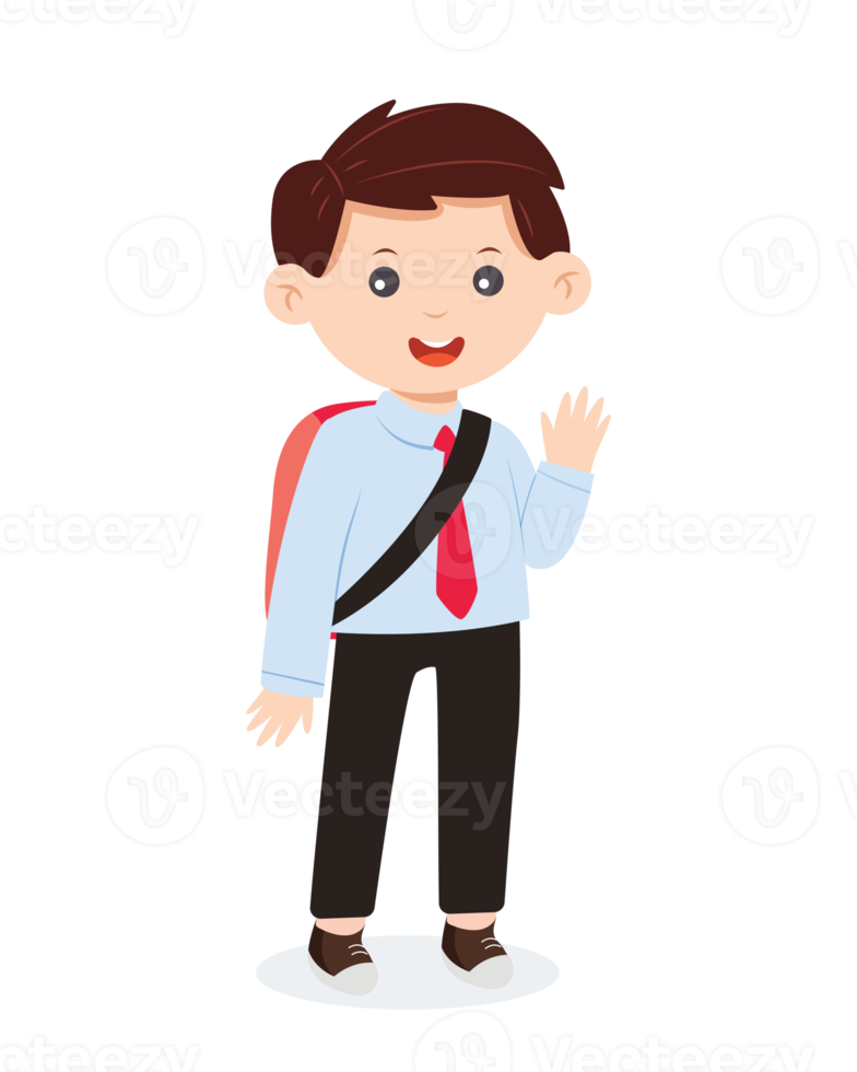 character student in school uniform png