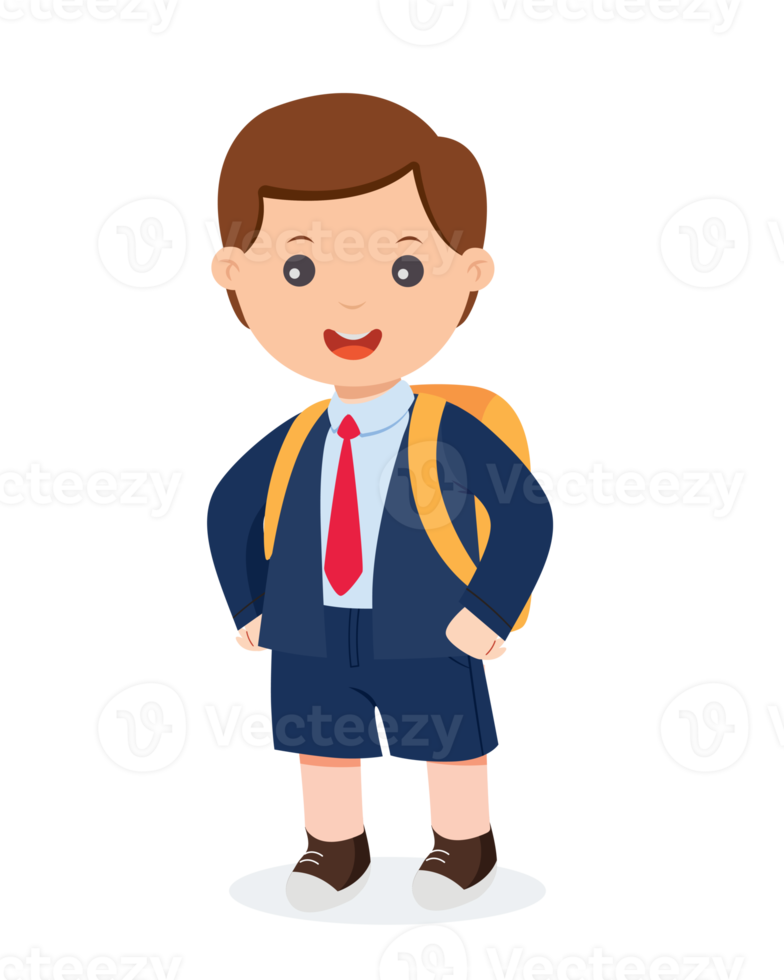 character student in school uniform png