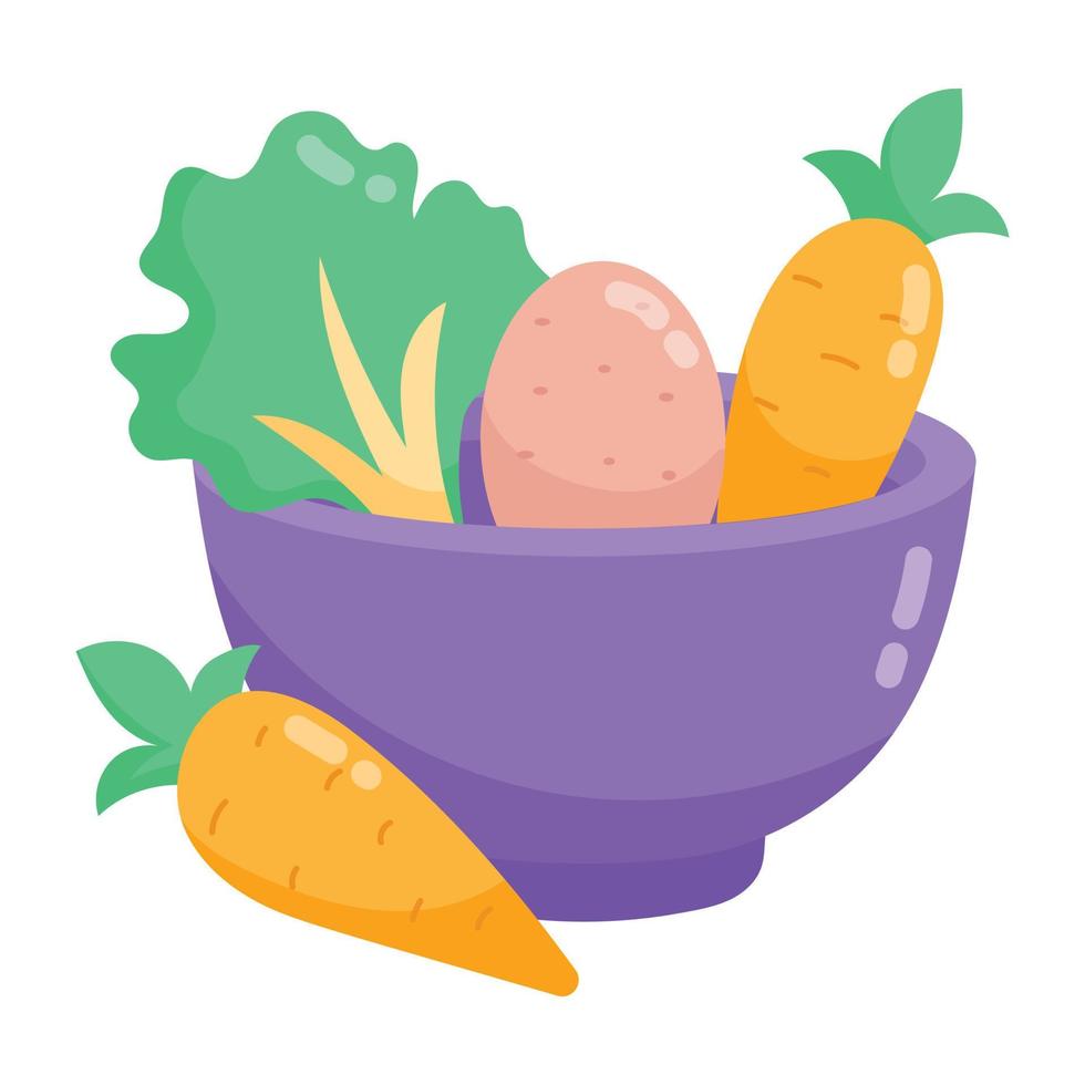 Trendy Vegetable Bowl vector