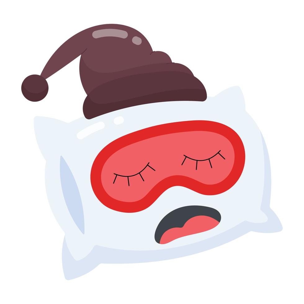 Trendy Sleeping Pillow vector