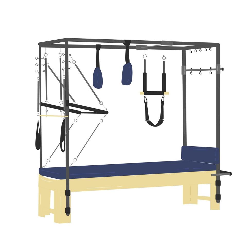 Trapeze table - Pilates simulator. vector illustration.