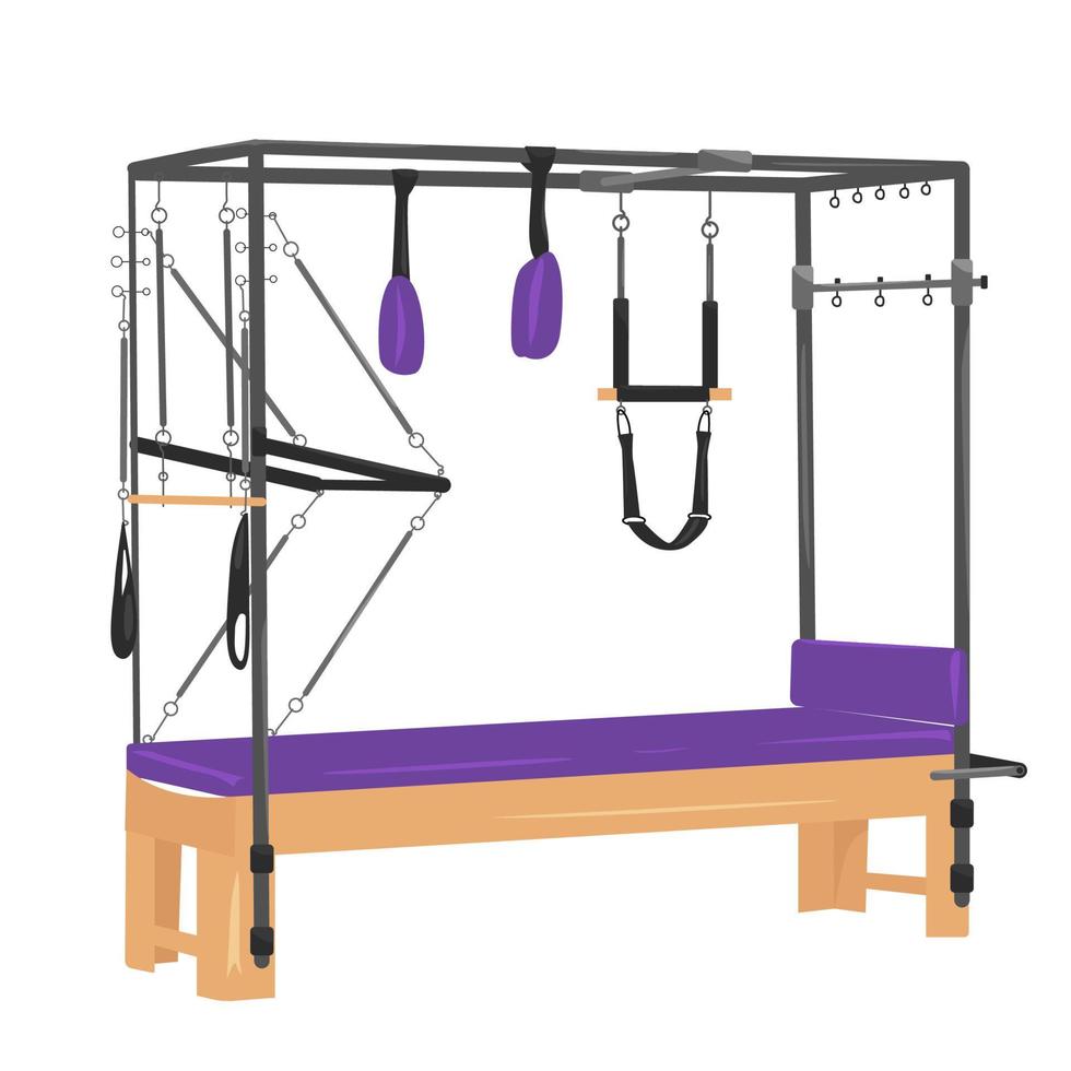 Trapezoidal table - Pilates simulator. White background. Vector illustration
