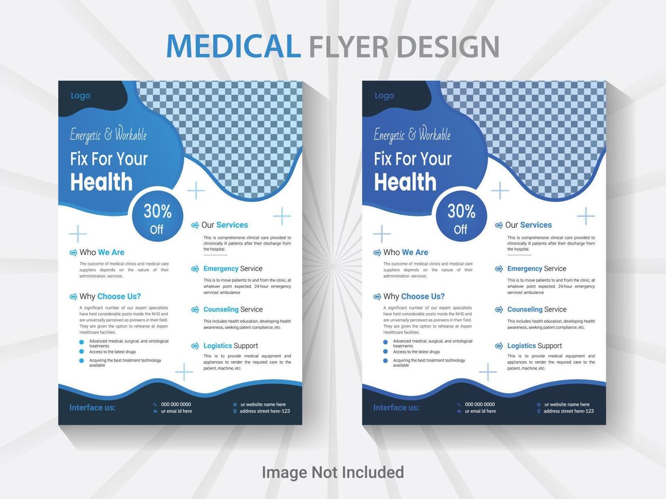medical healthcare hospital clinic doctor flyer design template. a4 size modern vector poster layout.
