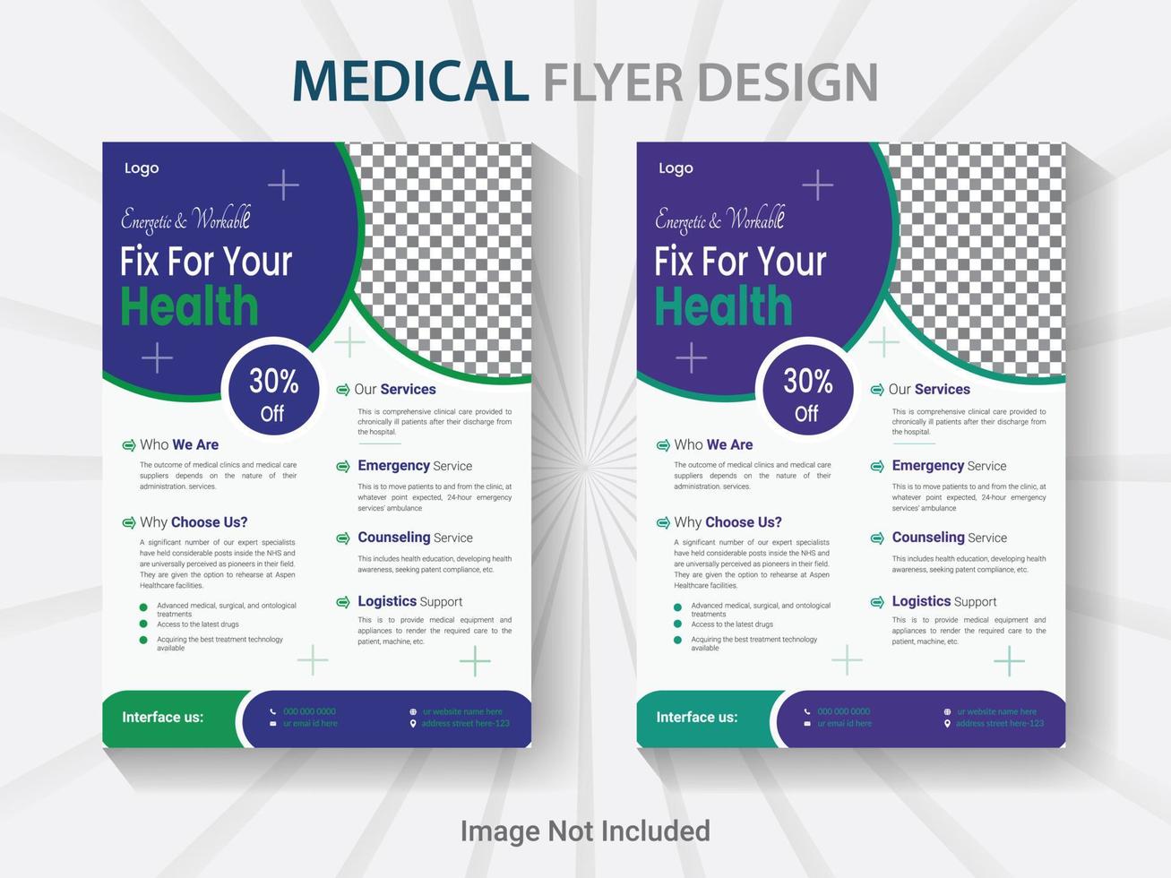medical healthcare hospital clinic doctor flyer design template. a4 size modern vector poster layout.
