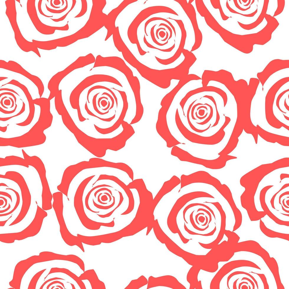 simple rose seamless pattern vector