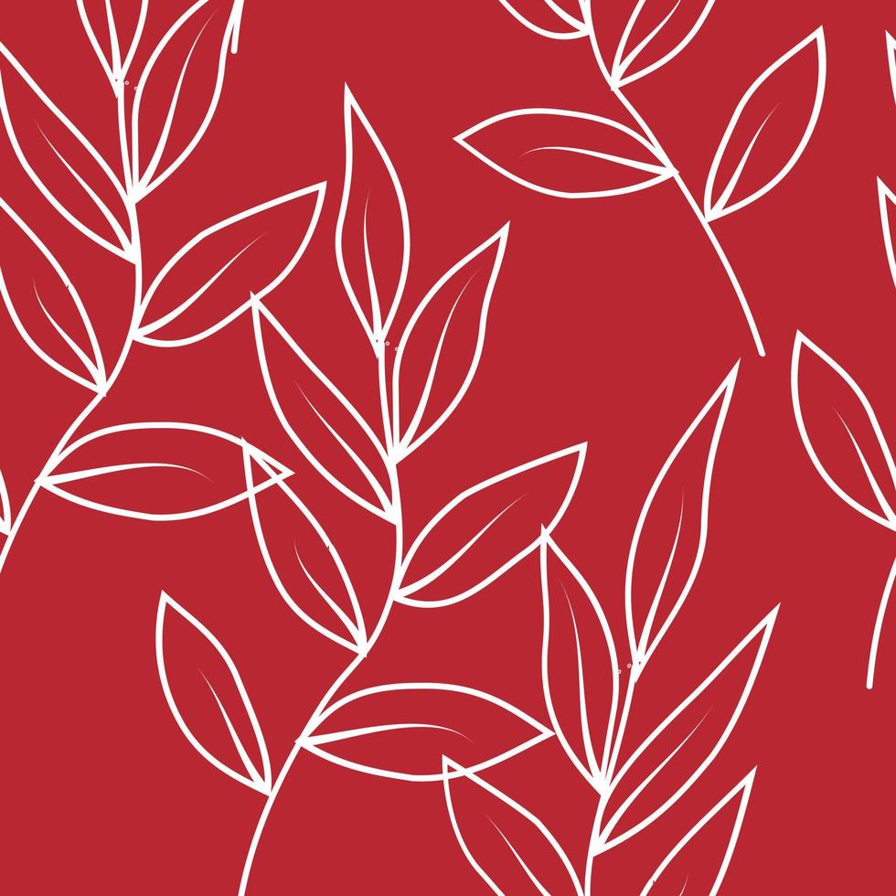 leaves seamless pattern, for fabric, wrapping, poster vector