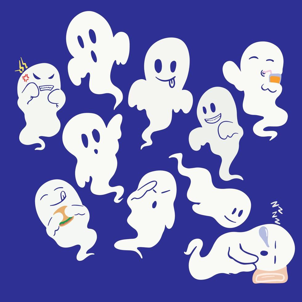 lindo fantasma de halloween vector