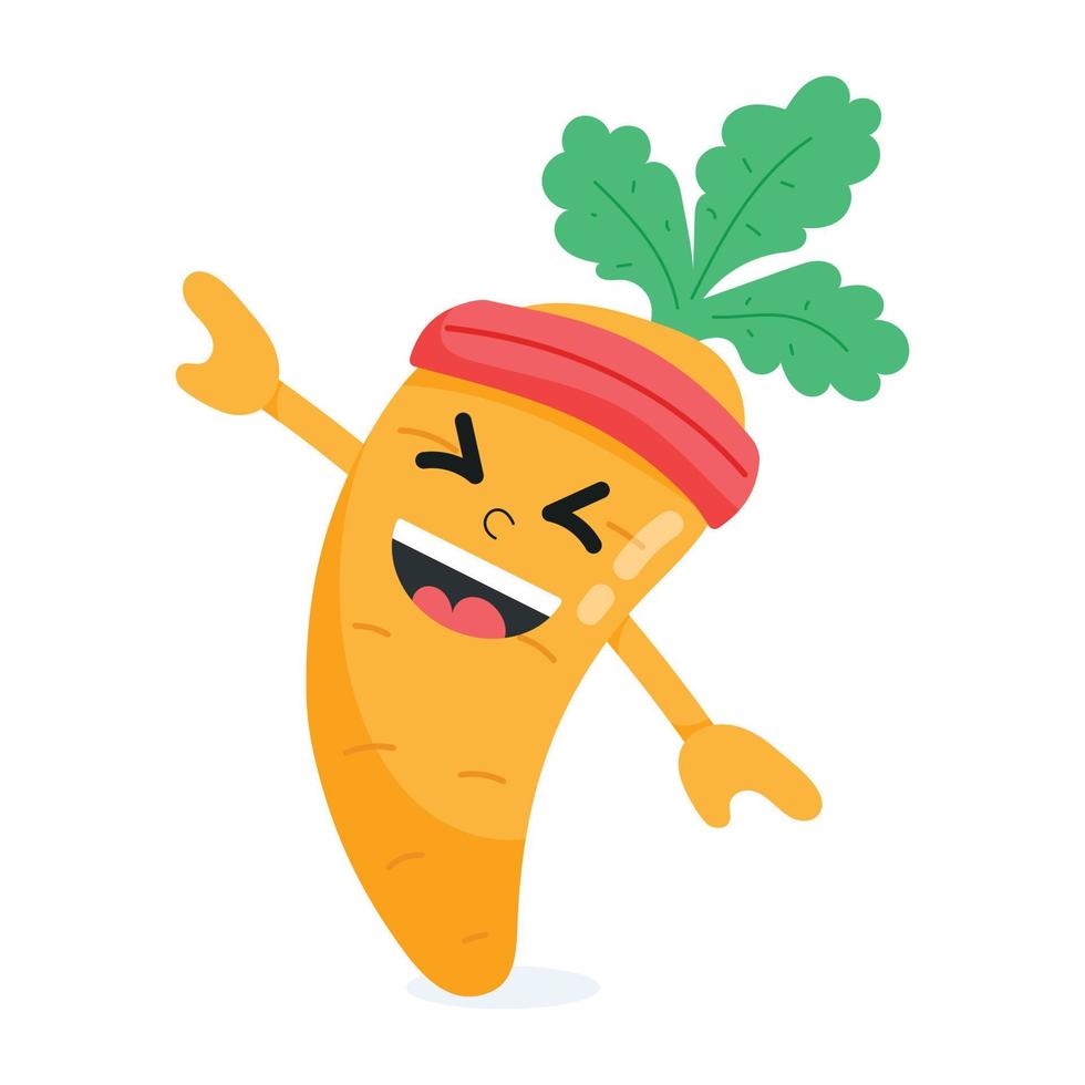 Trendy Cute Carrot vector