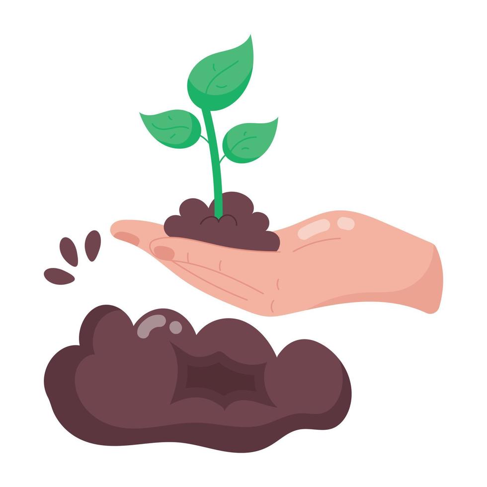Trendy Grow Plants vector