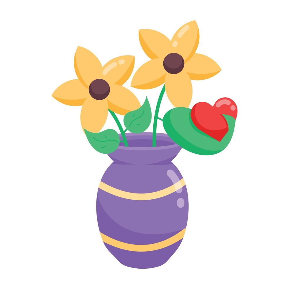 Trendy Flower Vase vector