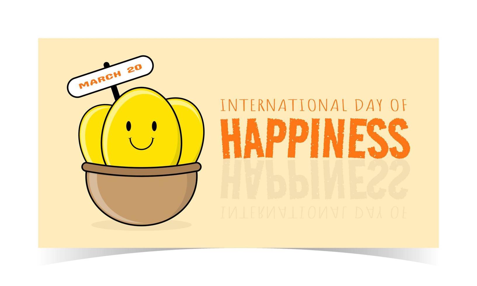 International Day Of Happiness greeting vector