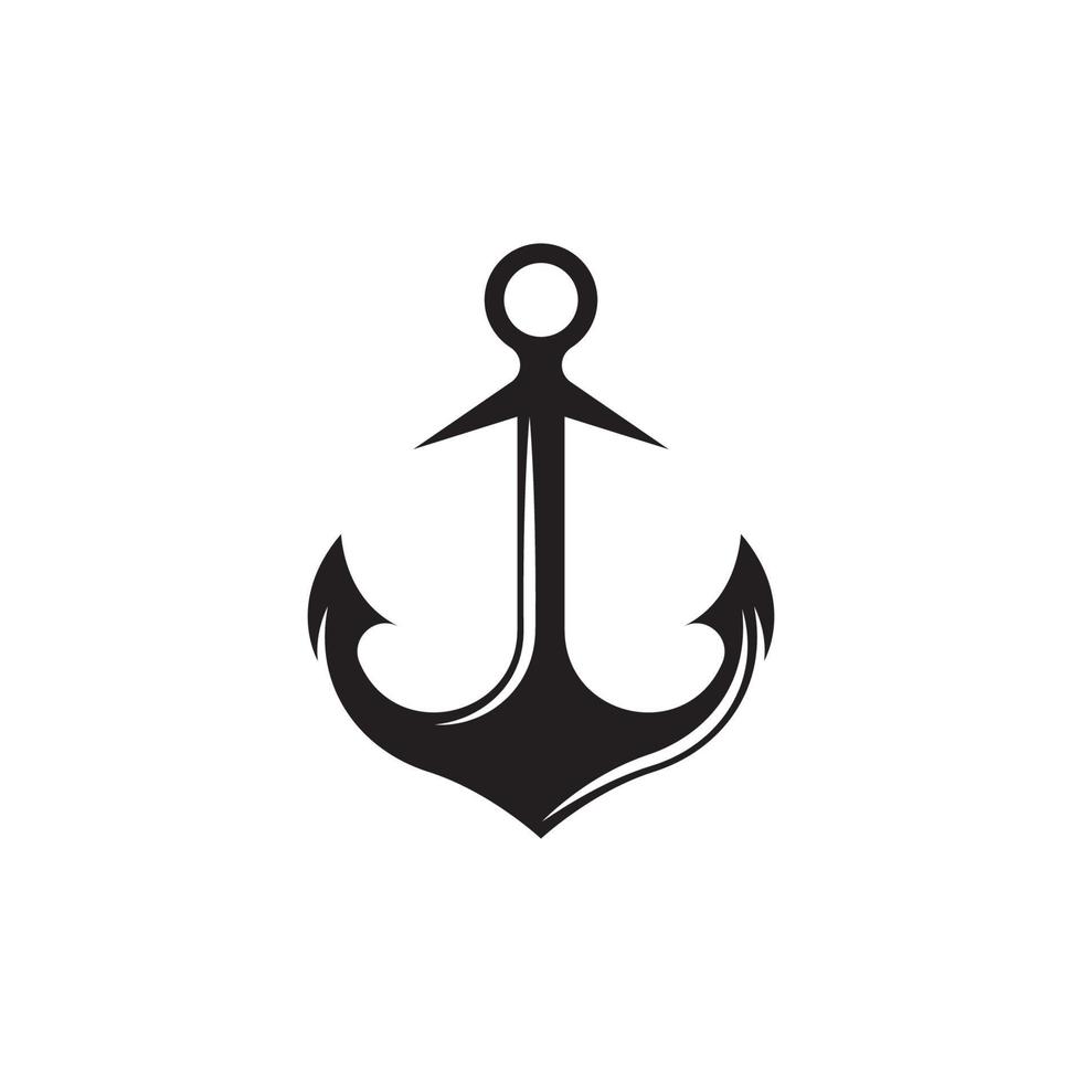 ancla logo icono barco Embarcacion marina Armada vector