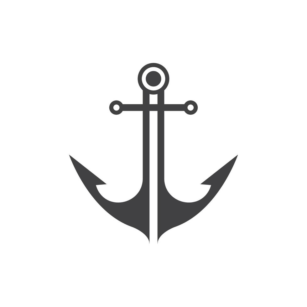 Anchor logo icon boat ship marine navy vector