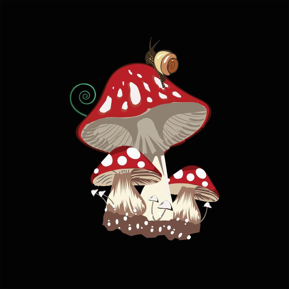 mushroom t shirt design vector