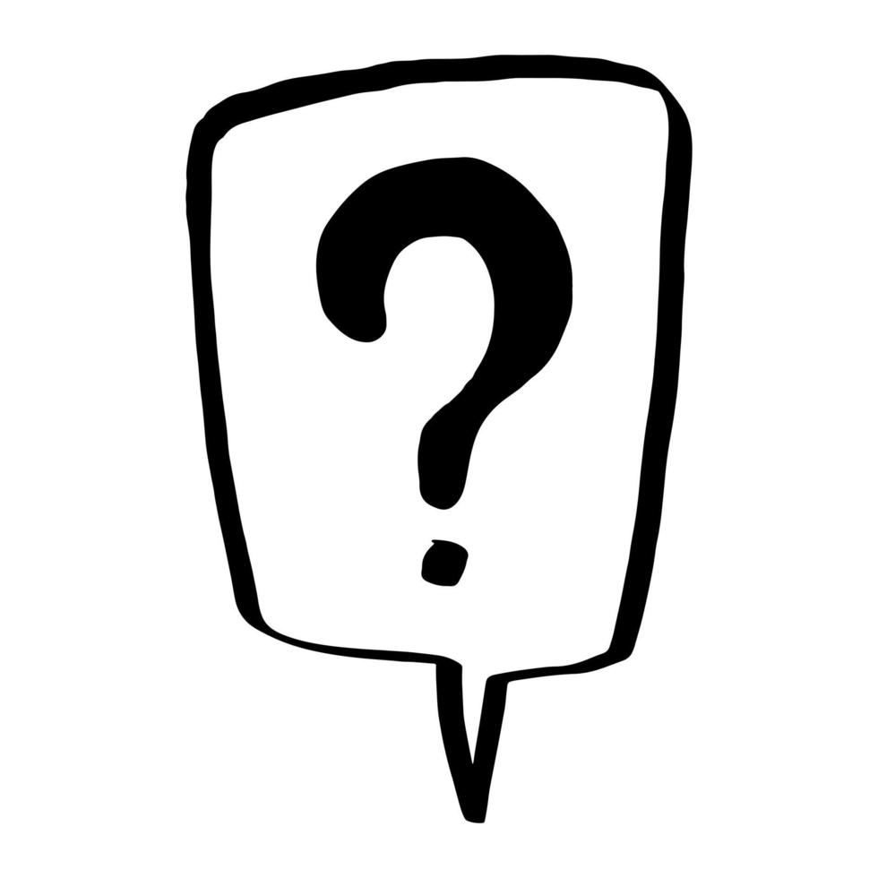 Doodle sketch style of question marks hand drawn illustration. for concept design. vector