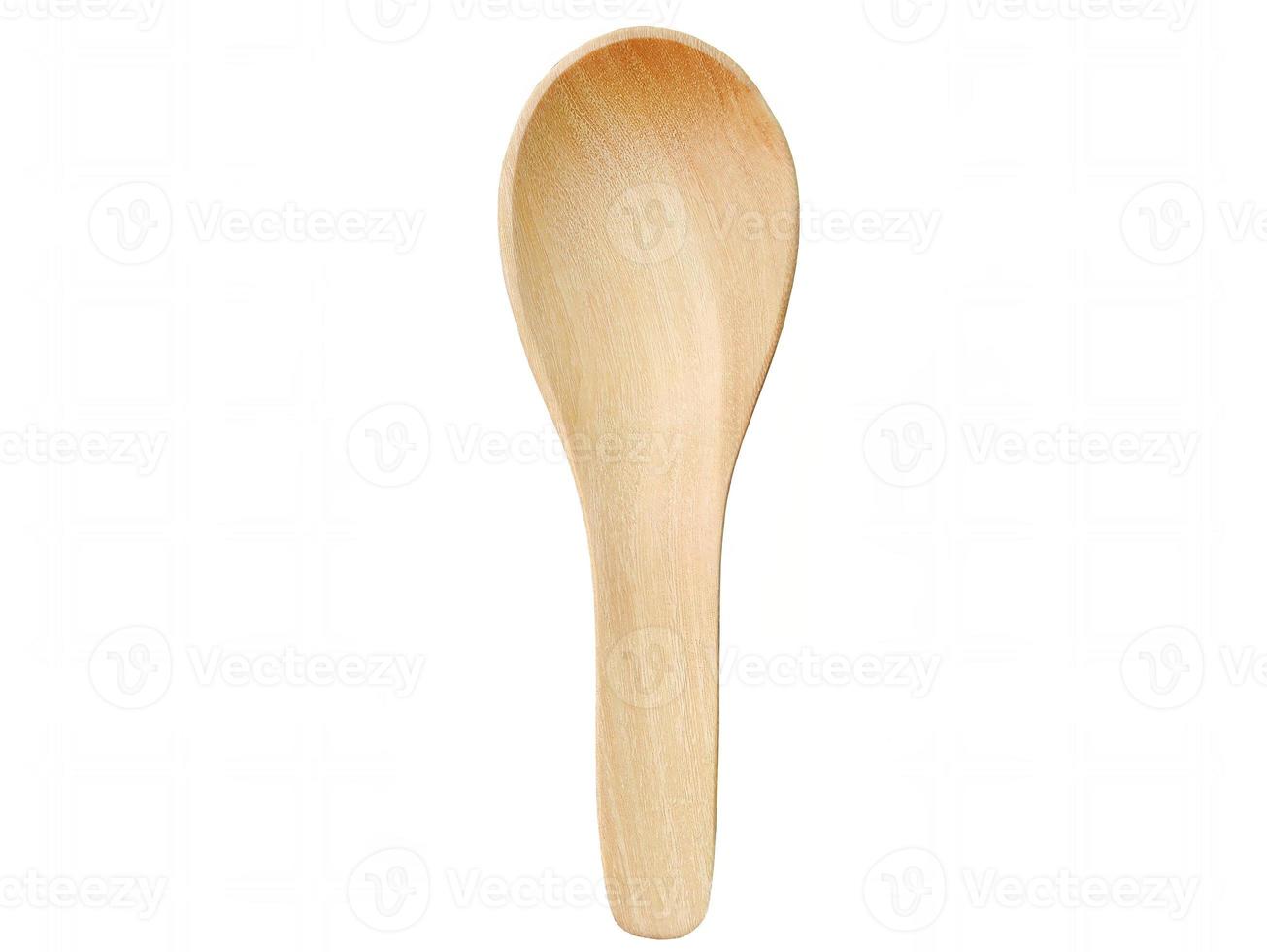 Isolated, cutout, white background, directly above view, Wooden spoon, utensil, kitchen equipment, object, element with clipping path photo