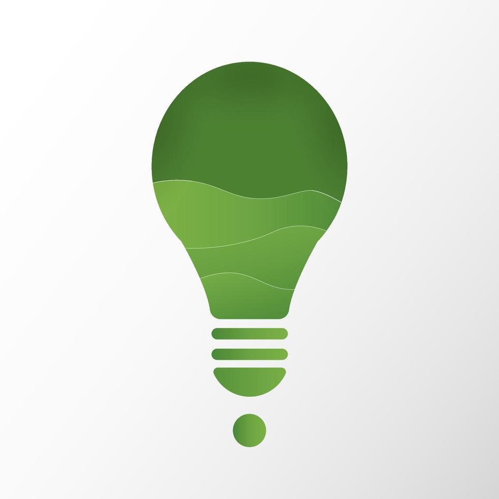 world environment day light bulb concept. environment sustainable with light bulb shape and landscape, garden in form save the planet and energy, vector. environmental for eco friendly banner. vector