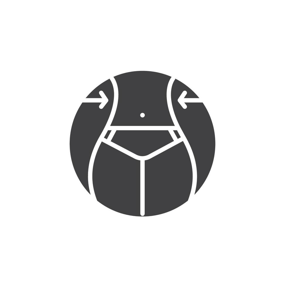 slim stomach icon vector element concept design template