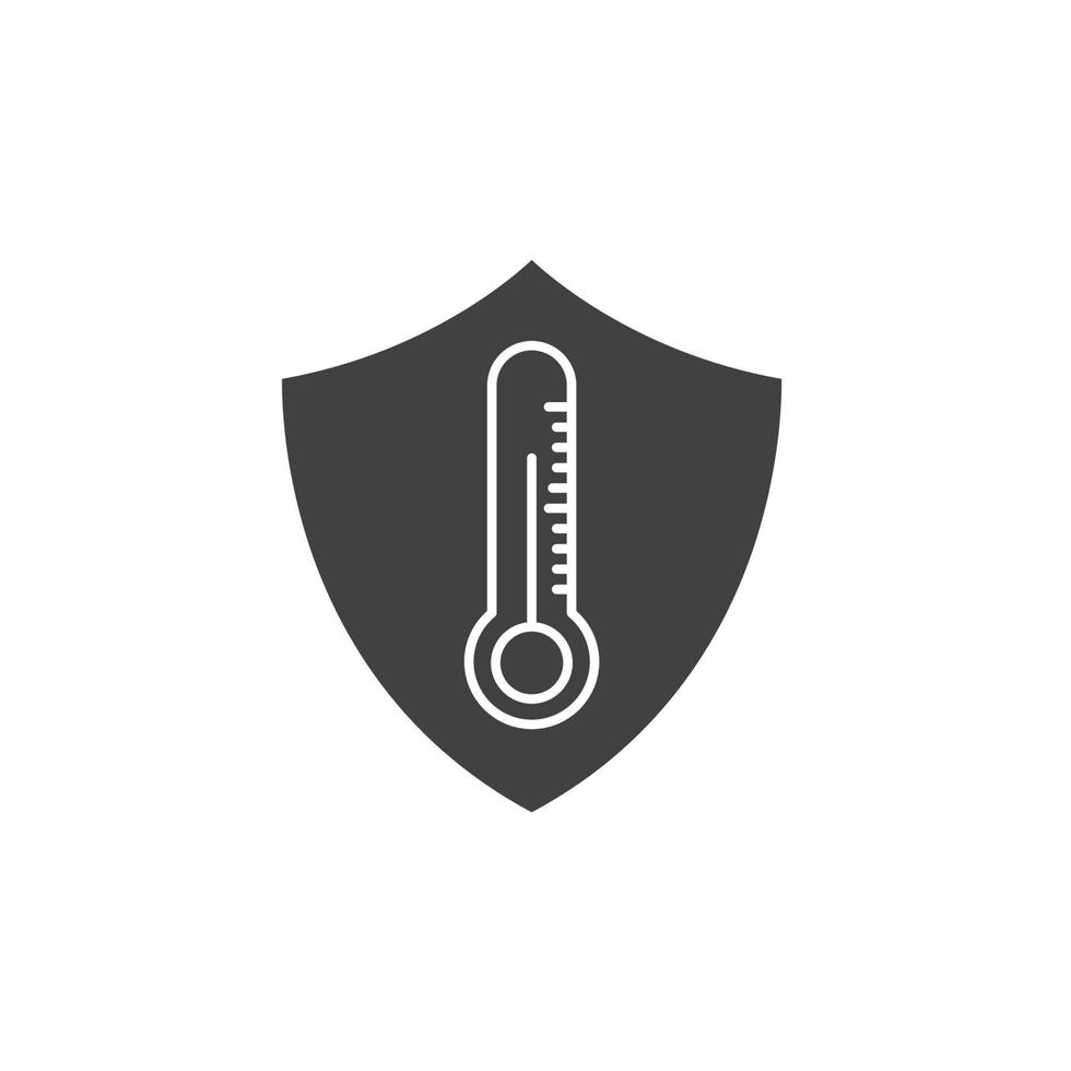 over heat protection icon vector concept design template