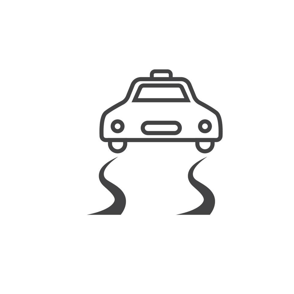 slippery road icon vector element design template