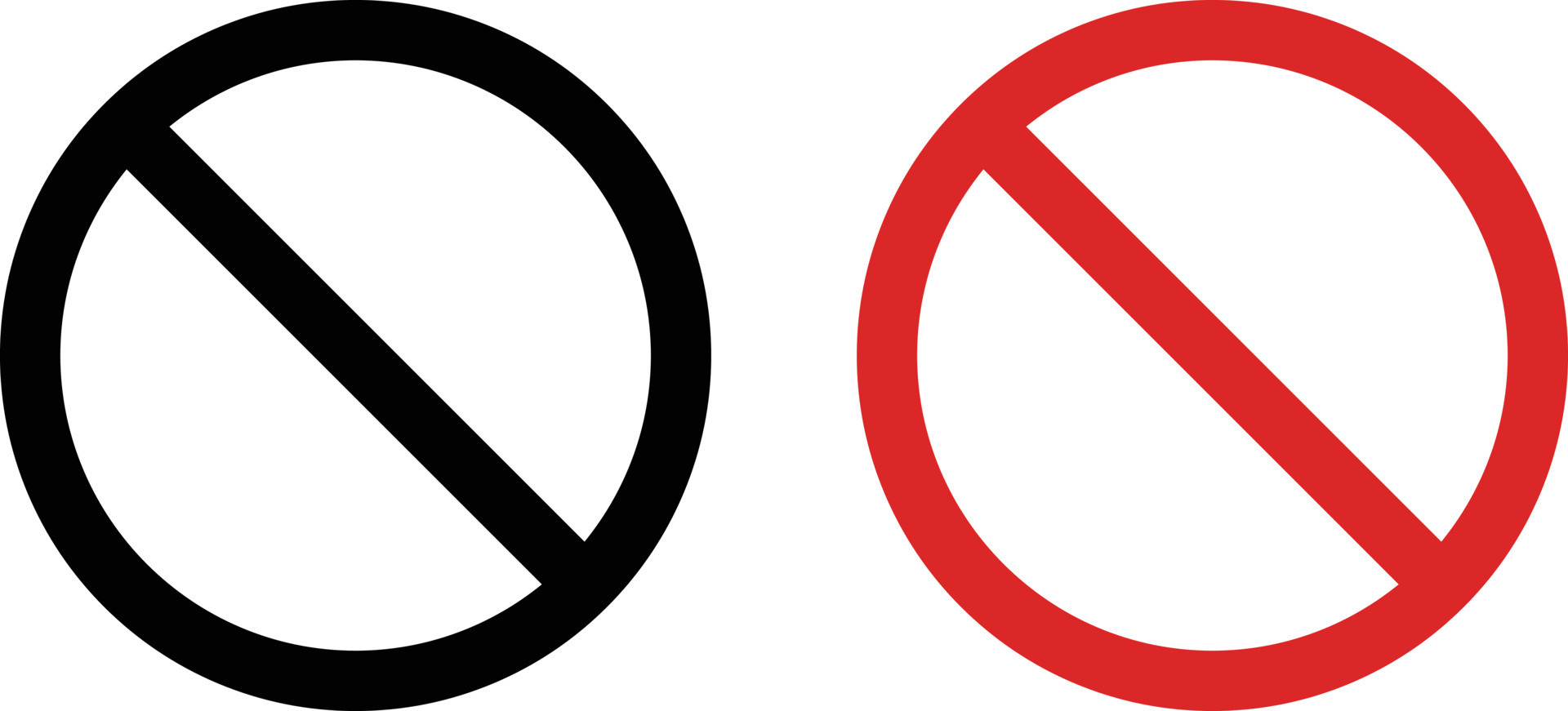 forbidden sign not allowed in red and black . ban icon symbol . stop entry  sign . slash icon . prohibited mark 21745813 Vector Art at Vecteezy