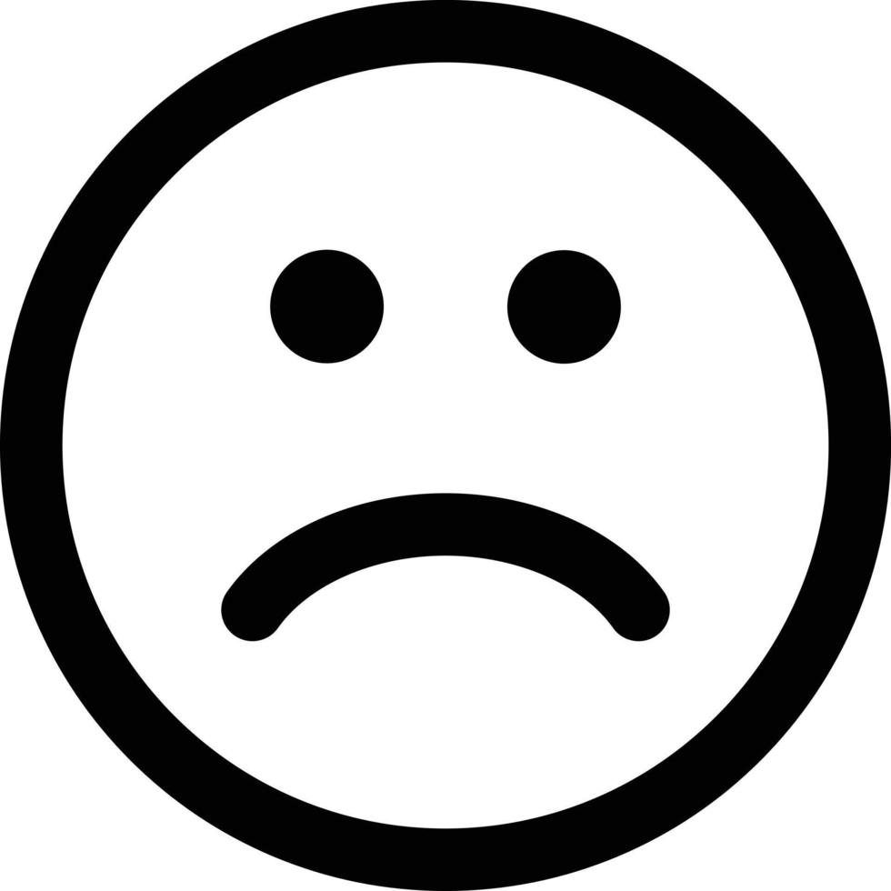 sad face icon vector . sad emotion face symbol icon . unhappy icon