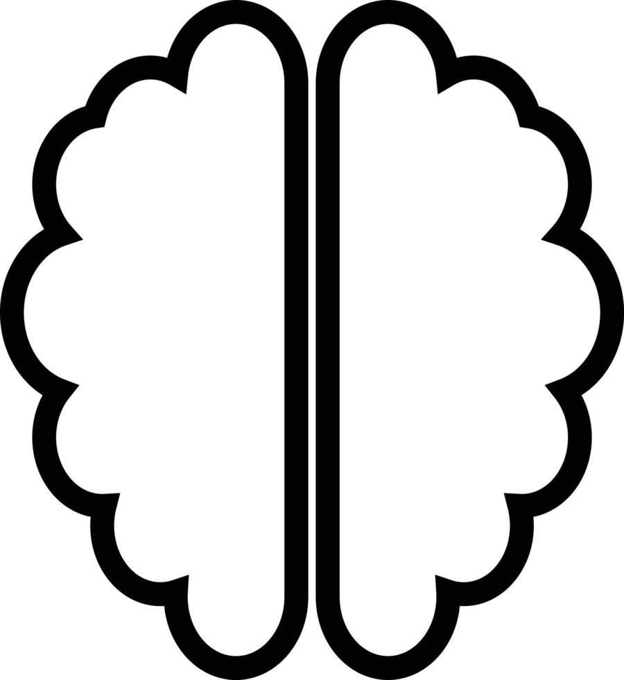 Brain icon , mind icon or intelligence sign line art vector icon for apps and websites