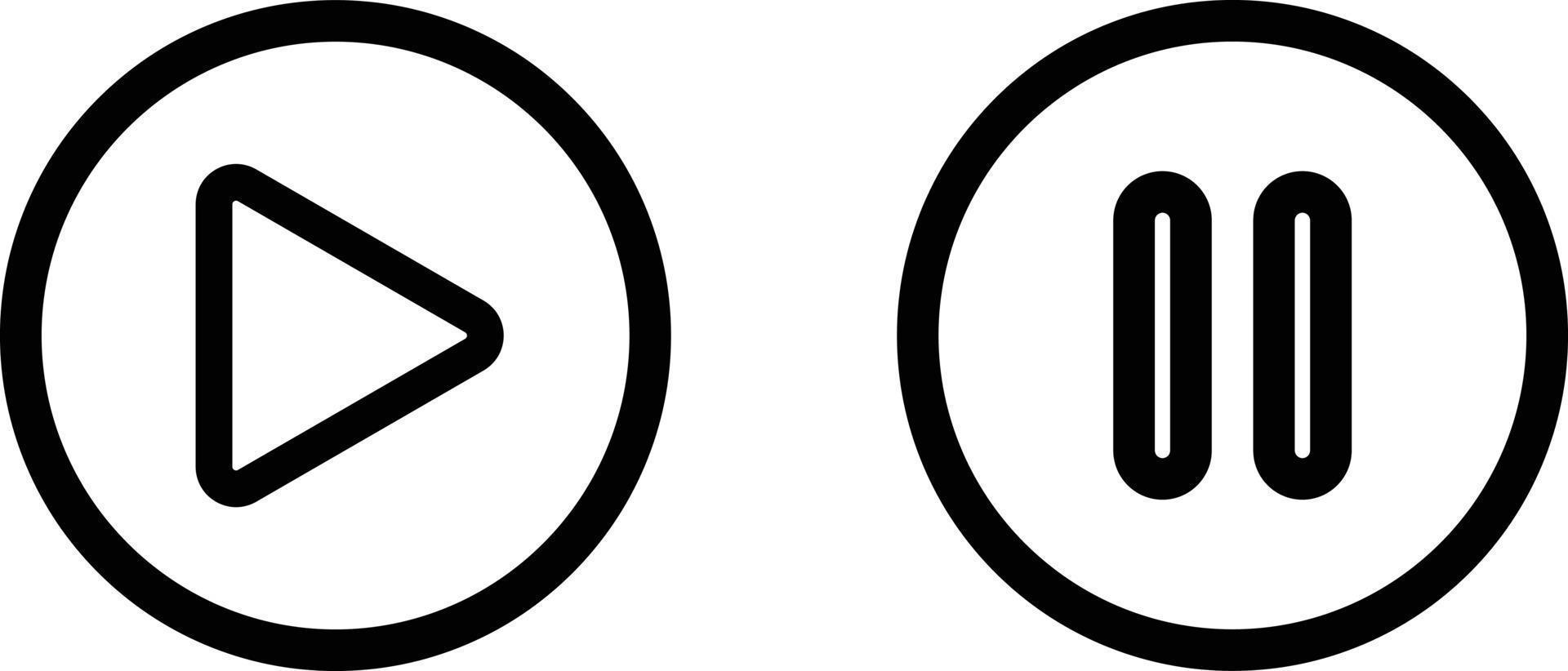 Play pause button icon vector illustration . Play and pause icon in trendy style design.