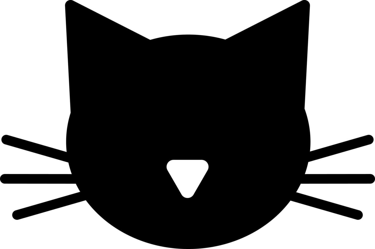 Cat icon isolated on white background . Cat head icon vector