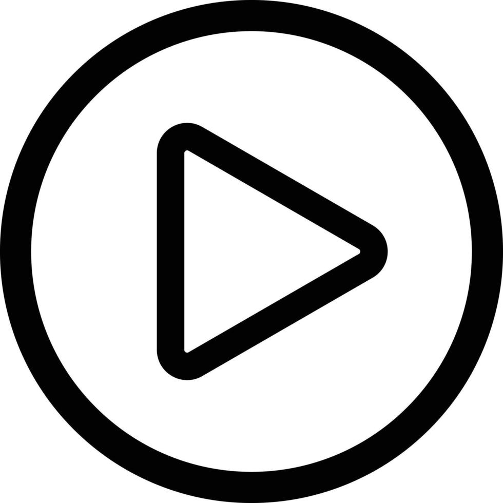 Play button line icon vector . Media icon symbol in trendy style