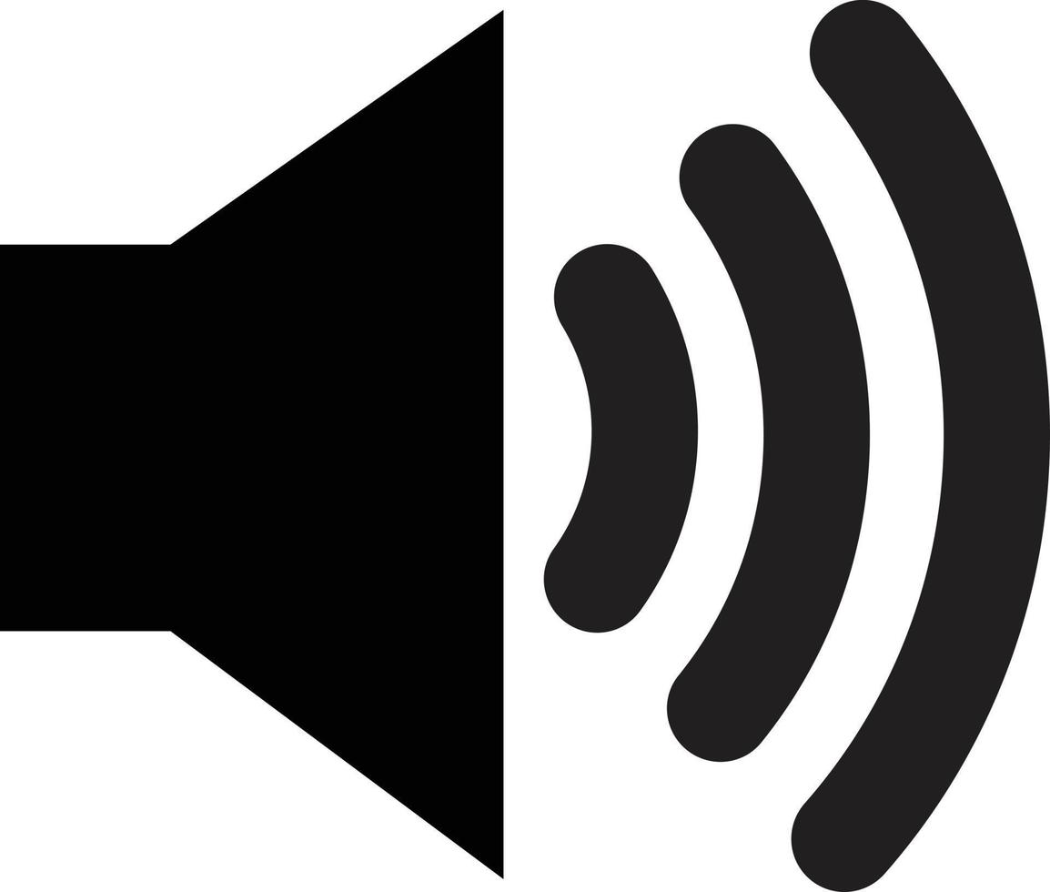 Speaker icon vector . Audio speaker volume or music speaker volume icon