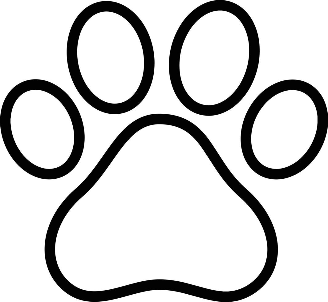 pata impresión icono . perro o gato pata impresión ilustración vector