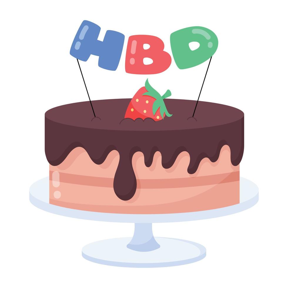 Trendy Chocolate Cake vector