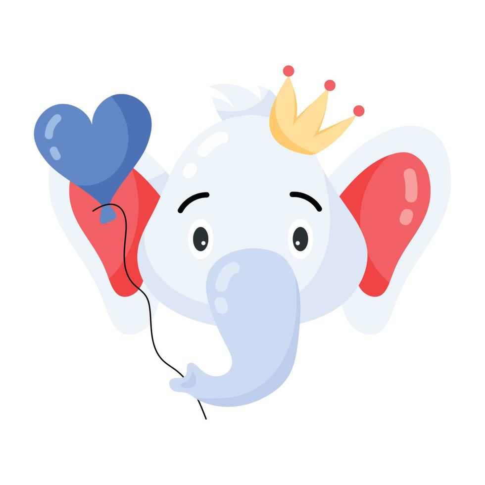 Trendy Elephant Birthday vector