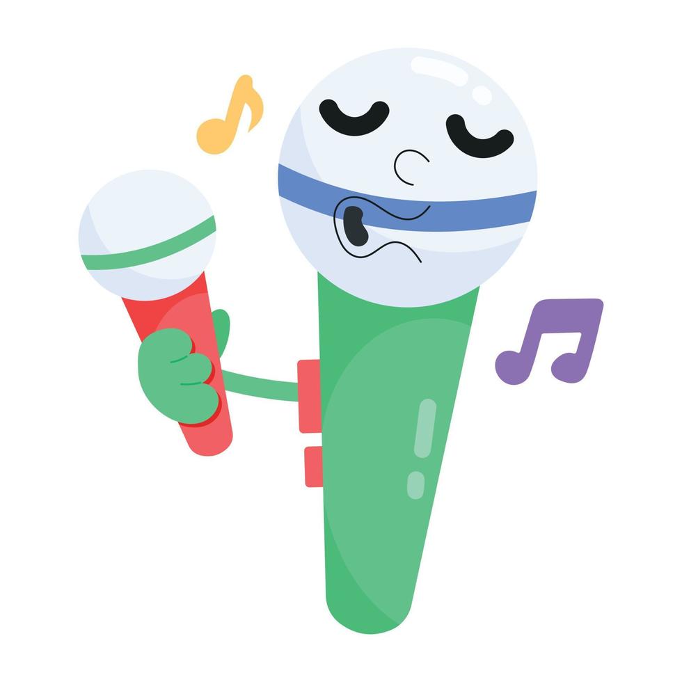 Trendy Singing Mics vector