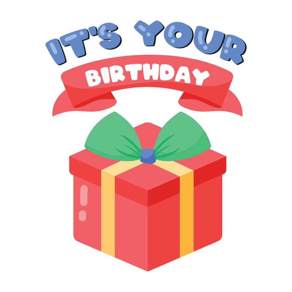 Trendy Birthday Gift vector