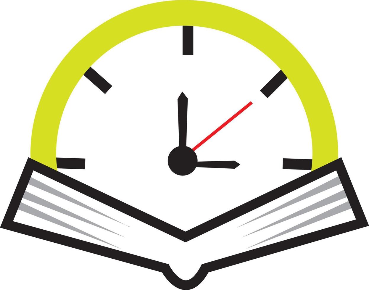 libro hora vector logo modelo. esta diseño utilizar reloj o reloj símbolo.