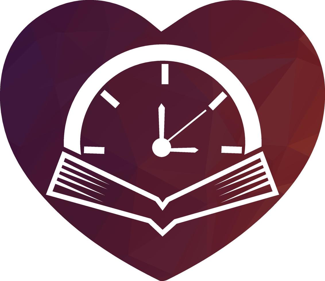 Book Time vector logo template. This design use watch or clock symbol.