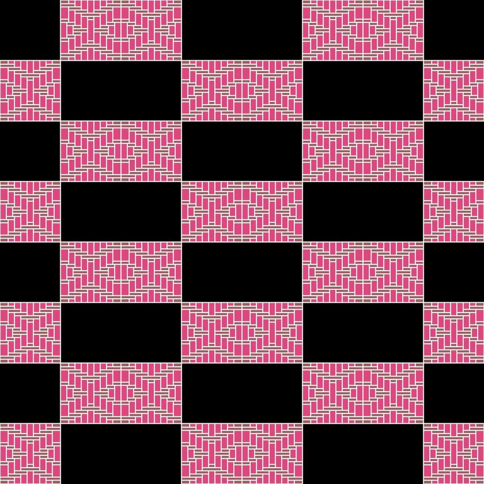 pink and brown textile cross shape in black background vector