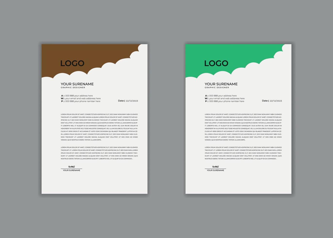 letterhead, letterhead template, letterhead design, vector pixel style modern unique school hospital medical new minimalist elegant vector illustrator mosaic corporate letterhead design.