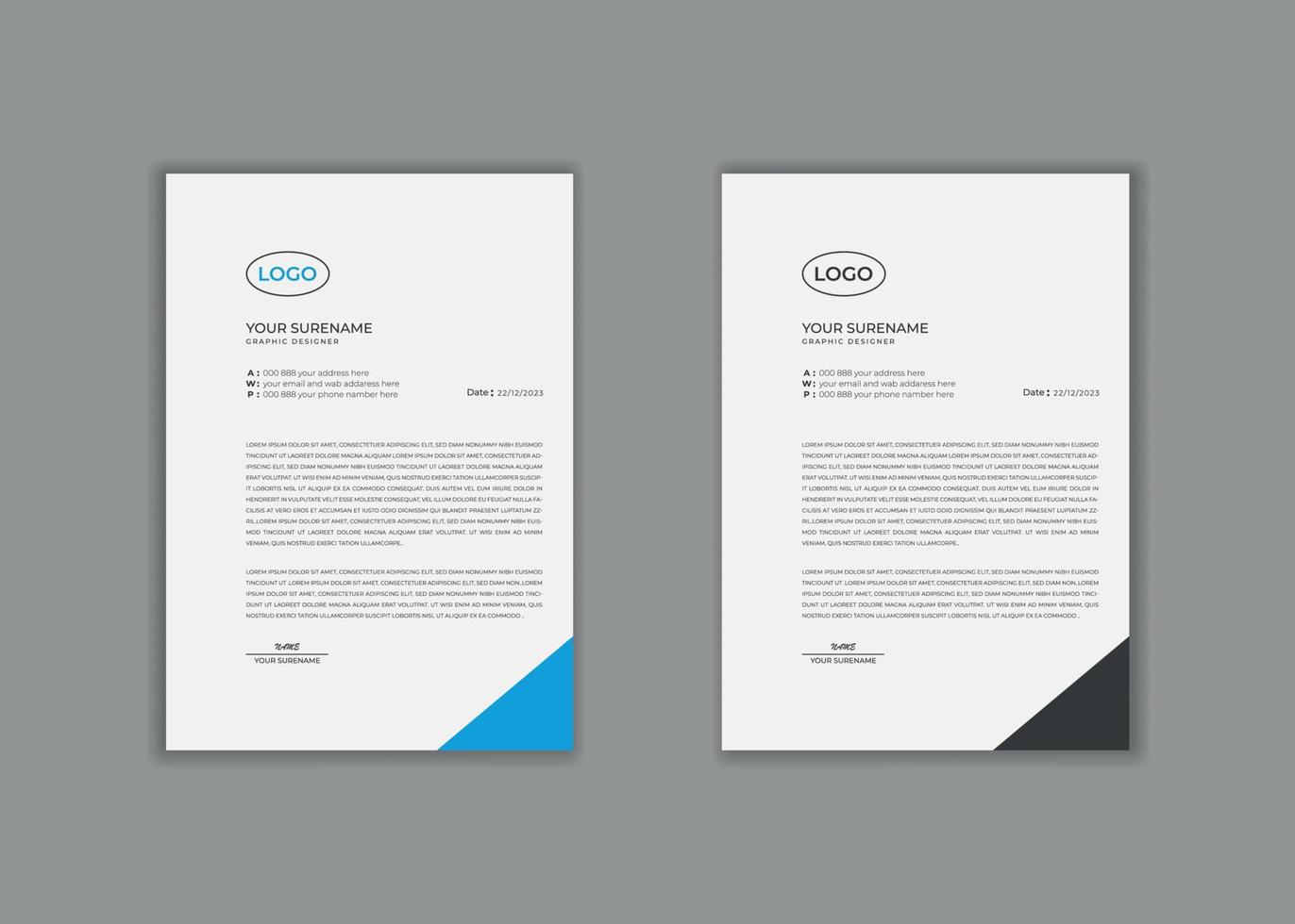letterhead template, letterhead design, vector school hospital medical new simple unique minimalist elegant corporate letterhead template.