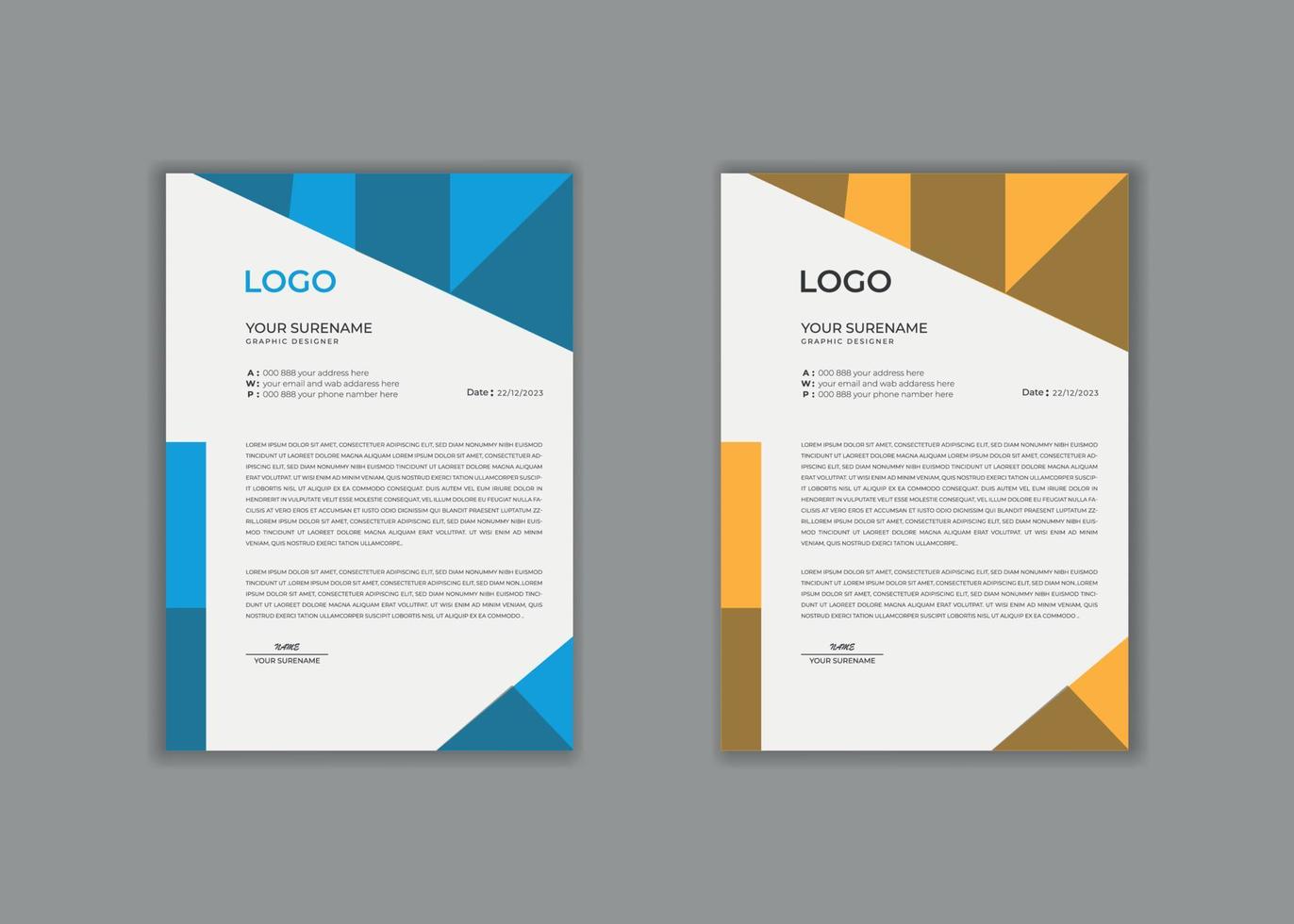letterhead, letterhead template, letterhead design, vector illustrator school hospital medical new and clean corporate letterhead design print template.