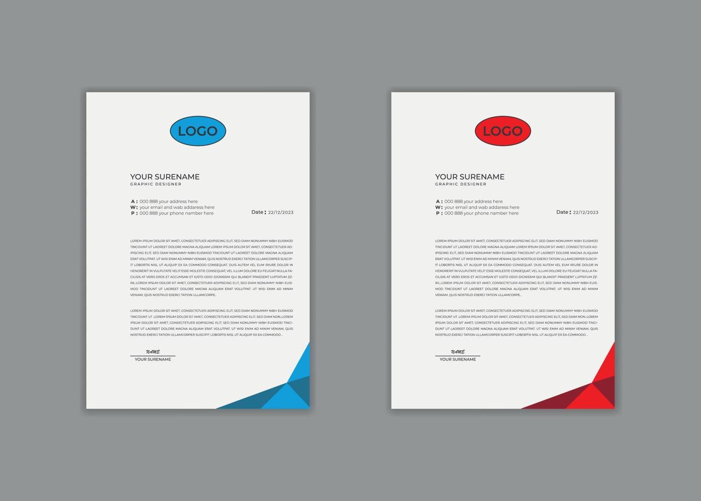 letterhead template, letterhead design, vector abstract  creative Professional modern simple unique school hospital medical new red and black corporate letterhead minimal template