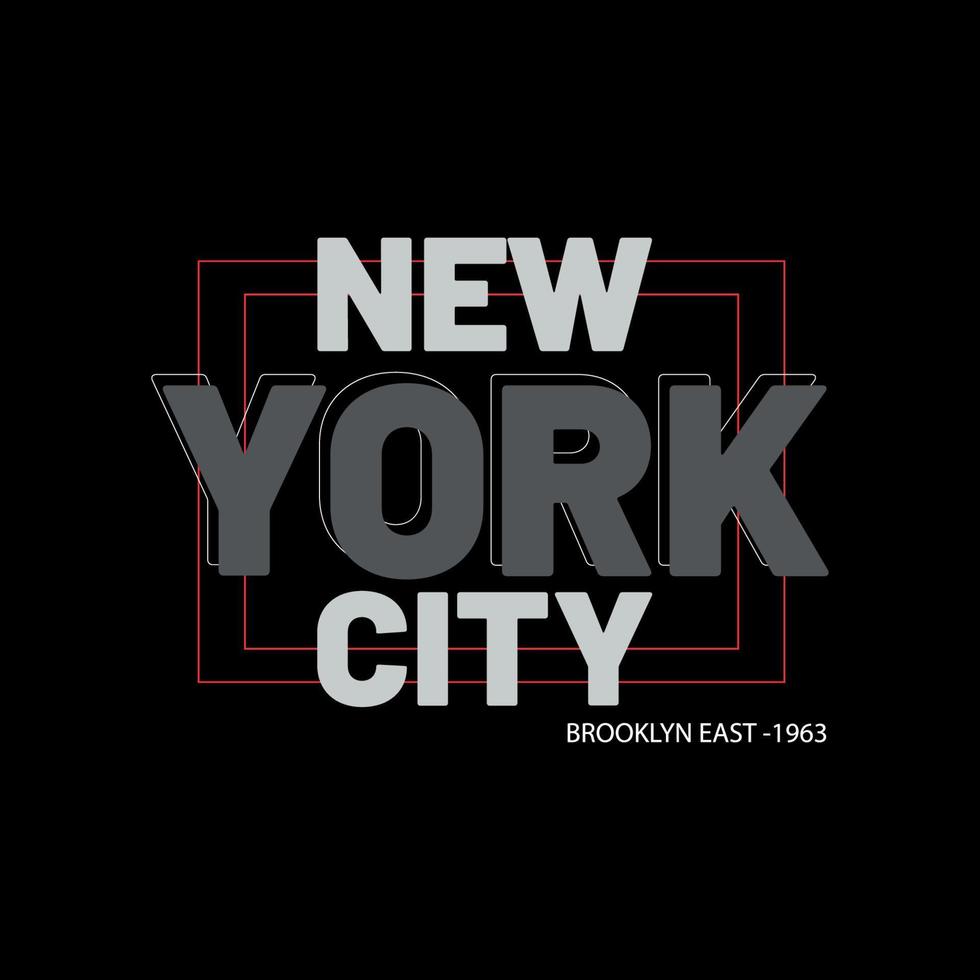 nuevo York ciudad tipografía y mínimo t camisa diseño vector