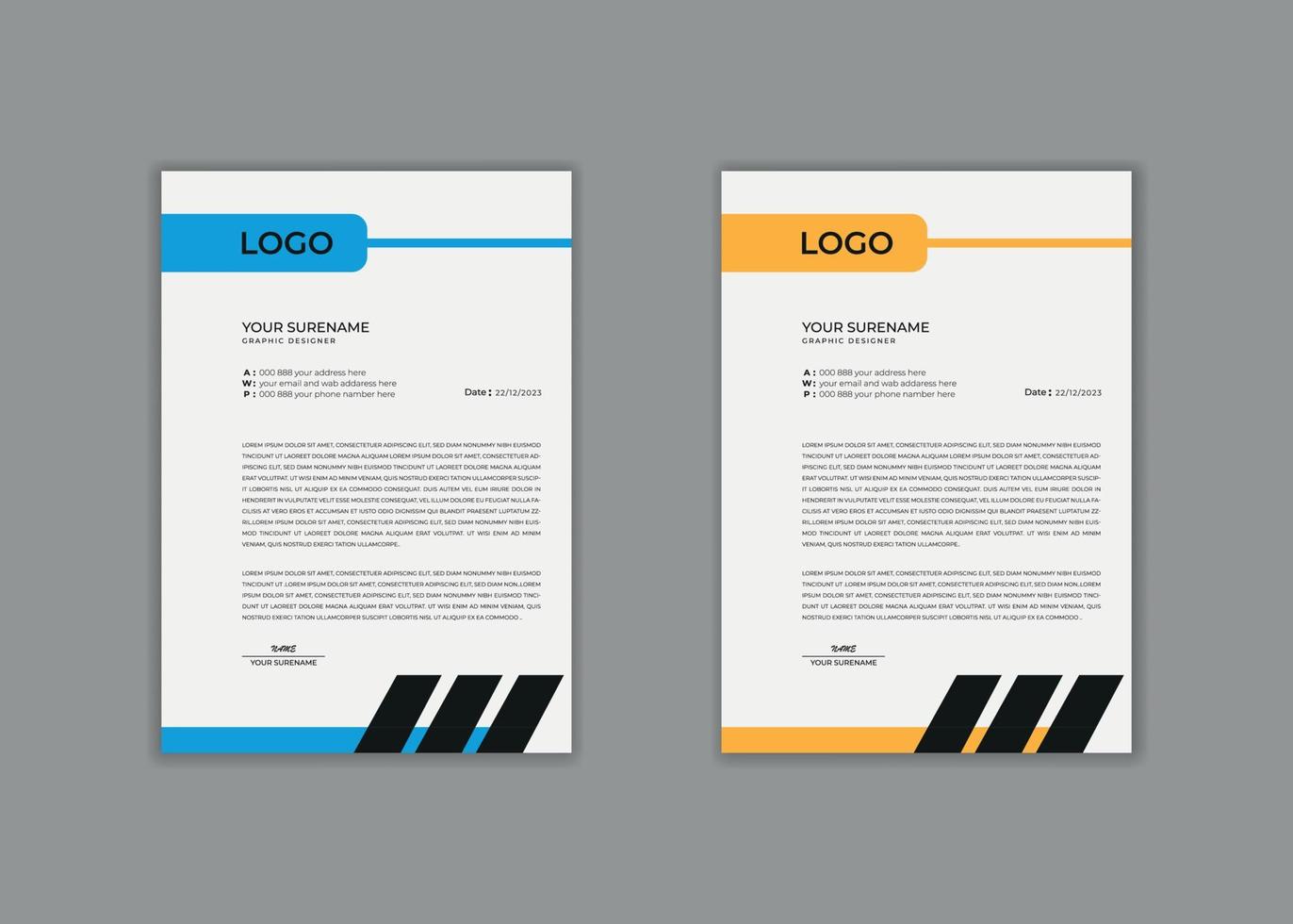 letterhead, letterhead template, letterhead design, vector elegant school hospital medical new Professional modern simple unique minimalist creative corporate letterhead design