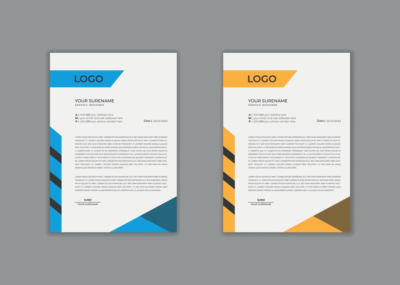 letterhead, letterhead template, creative Professional modern simple unique corporate minimalist school hospital medical new elegant vector illustrator and clean letterhead design print template.