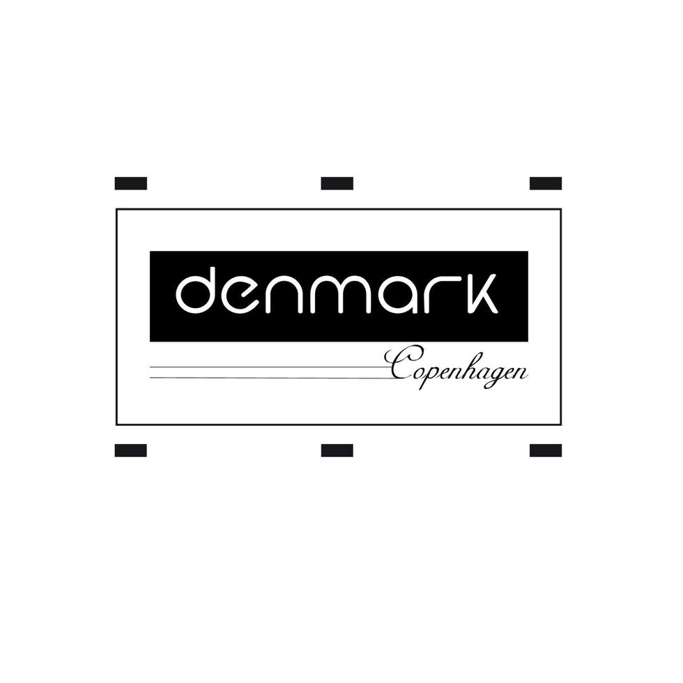 Denmark Typography and Minimal T shirt design vector
