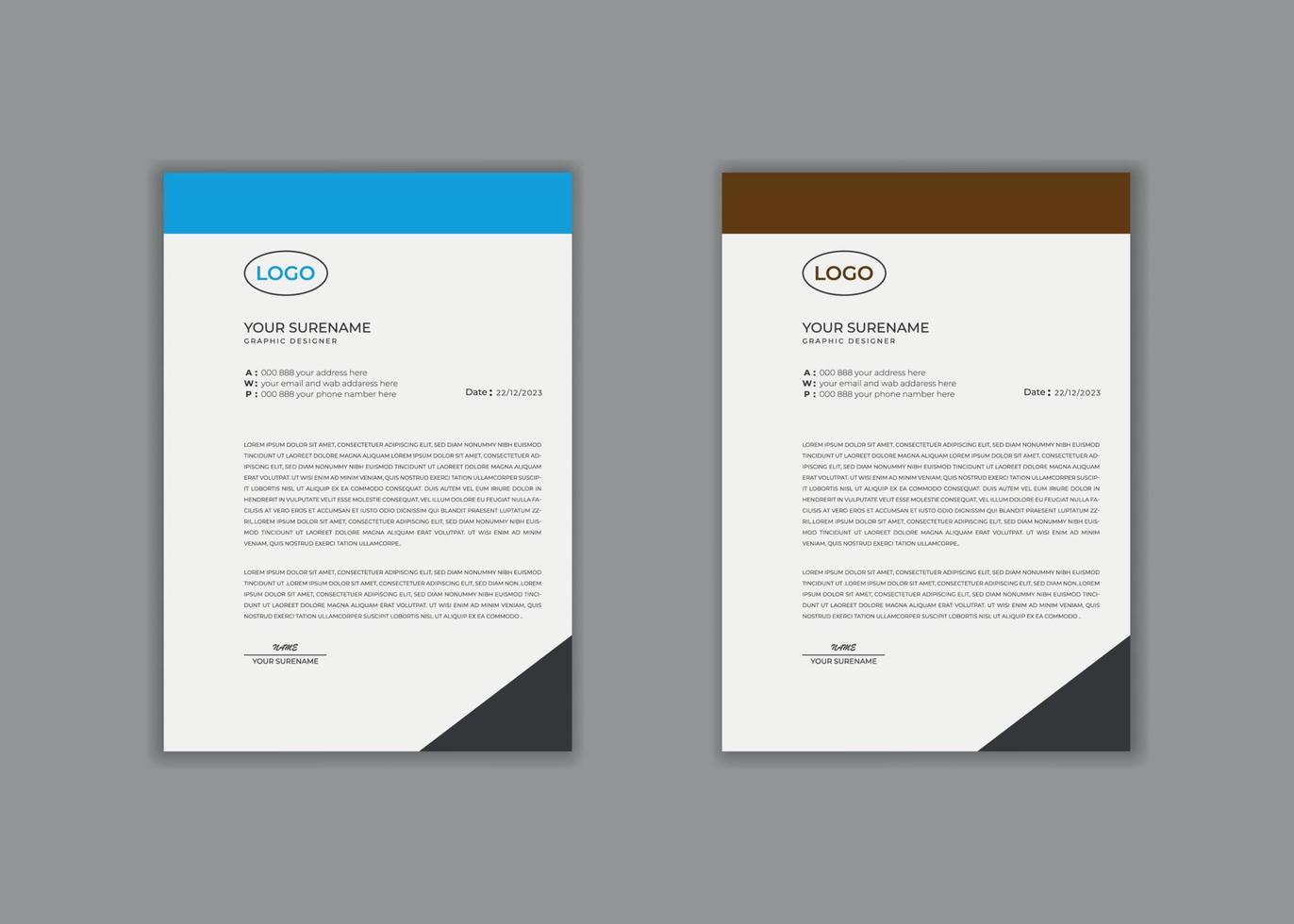 letterhead template, letterhead design, vector illustrator school hospital medical new and clean corporate letterhead design print template.